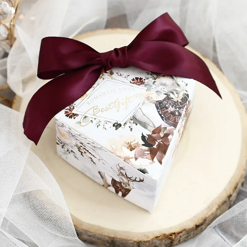 Новое эксклюзивное Высокое качество Алмазная форма свадебные сувениры и подарочные коробки детский душ Подарочная коробка конфет вечерние украшения для Gues - Цвет: B