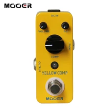 Mooer MCS2 amarillo compresores Micro Mini clásico efecto de compresor Pedal Bypass verdadero carcasa de Metal accesorios de guitarra