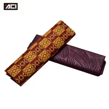 ACI настоящий воск африканская ткань Анкара 2+ 2 ярдов тиснение полиэстер воск Гана Kente Ткань Tissu африканская ткань для шитья