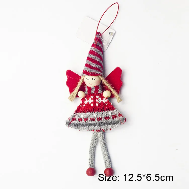 40 типов высокое качество плюшевые куклы ткани украшения для рождественской елки подвесные Кулоны Санта и девочек детская одежда для сна, рождественские украшения для дома - Color: 7 efl girl