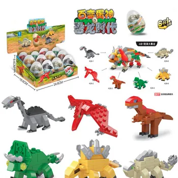 

Hot Style Building Construction Toys Blocks Dinosaur Bricks Twisted Egg Compatible Jungle Animal Assembly Children's Toys