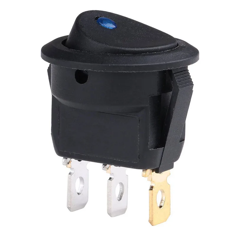 HOT 5Pcs/10Pcs Toggles 20A 12V Round Rocker Toggle Switch Blue LED SPST ON/OFF Switches New NDS | Обустройство дома