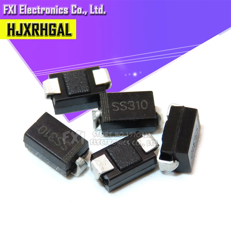 100pcs Ss310 Smd Sr310 Schottky Barrier Rectifier Diode 3a 100v Do ...
