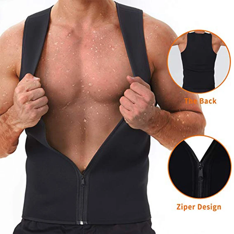 Body Shaper Waist Trainer Slimming Vest Compression Sports Vest Compression Sports Top CXZD Men Neoprene Corset
