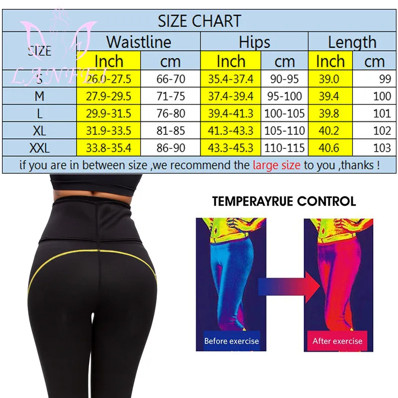 Perda de Peso Calças de Neoprene Lanfei Mulheres Sauna Emagrecimento Quente Thermo Cintura Trainer Controle Cinto Suor Leggings Corpo Shaper Calcinha 20 High Quality Pijamas e Moda Íntima