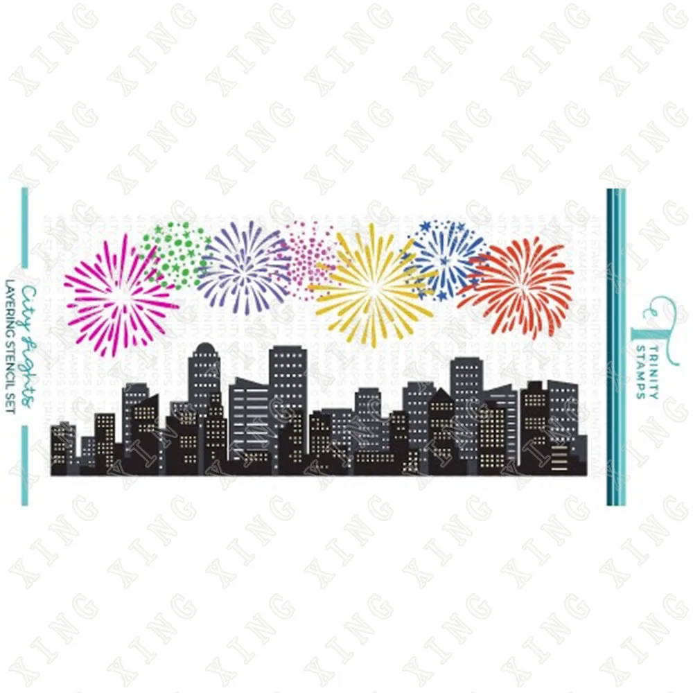 

Hot Sale City Lights Layering Slimline Layering Stencils Diy Scrapbook Coloring Embossing Album Decorative Paper Card Template