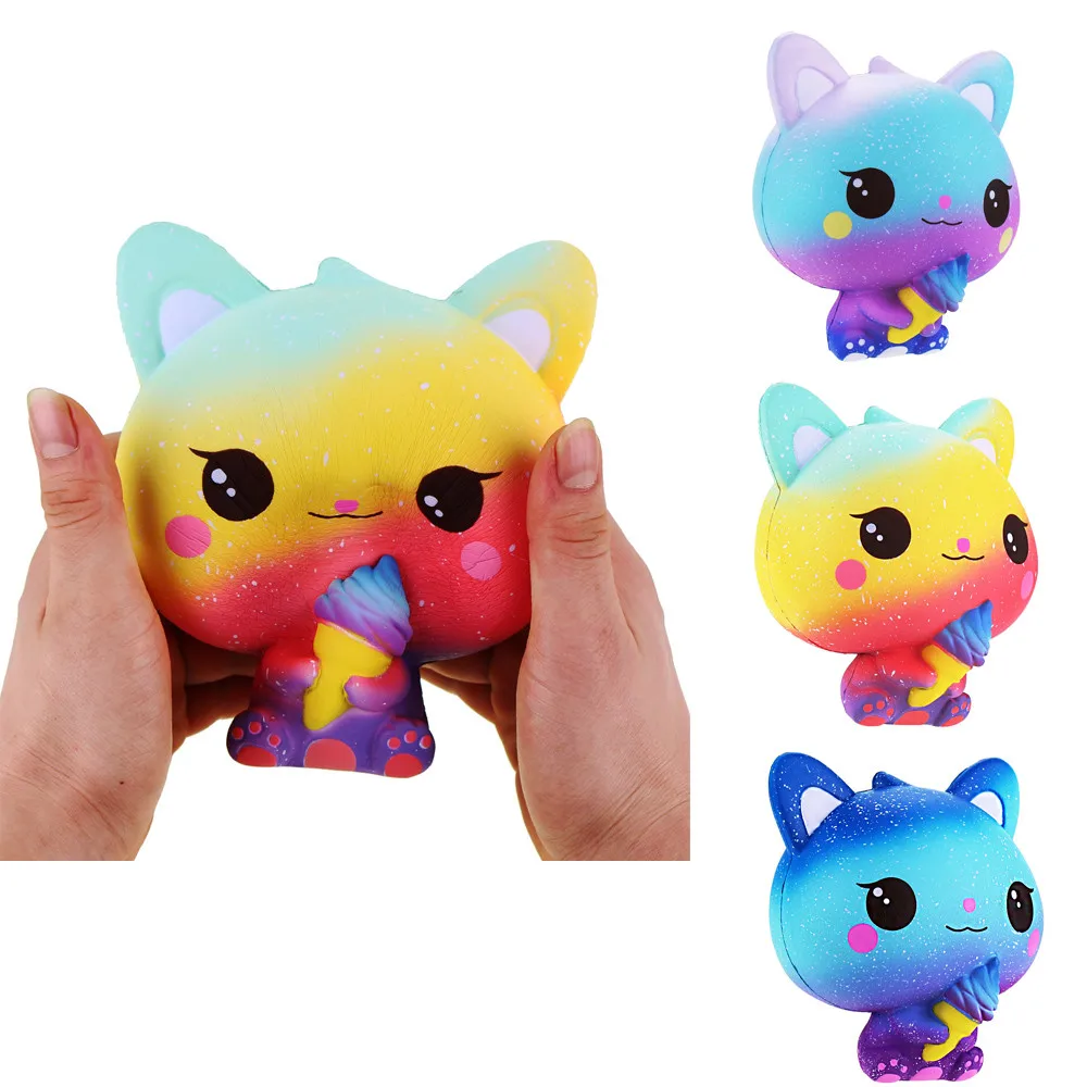 Squeeze Squishy Galaxy Cat Ароматизированная подвеска медленно поднимающаяся мягкая игрушка для снятия стресса сжимающая давление декомпрессия сжимающая антистр
