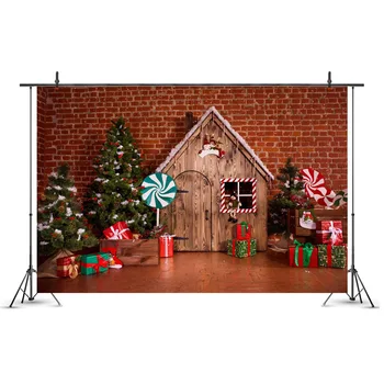 

Christmas Tree Chalet Party Backdrops Christmas Party Decoration Home Decor Wall Posters Photography Background Props