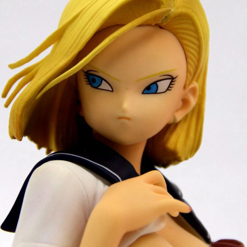 Фигурка из смолы 1/6 DBZ Gals на базе Android 18 сидящая школьная форма сексуальная девушка