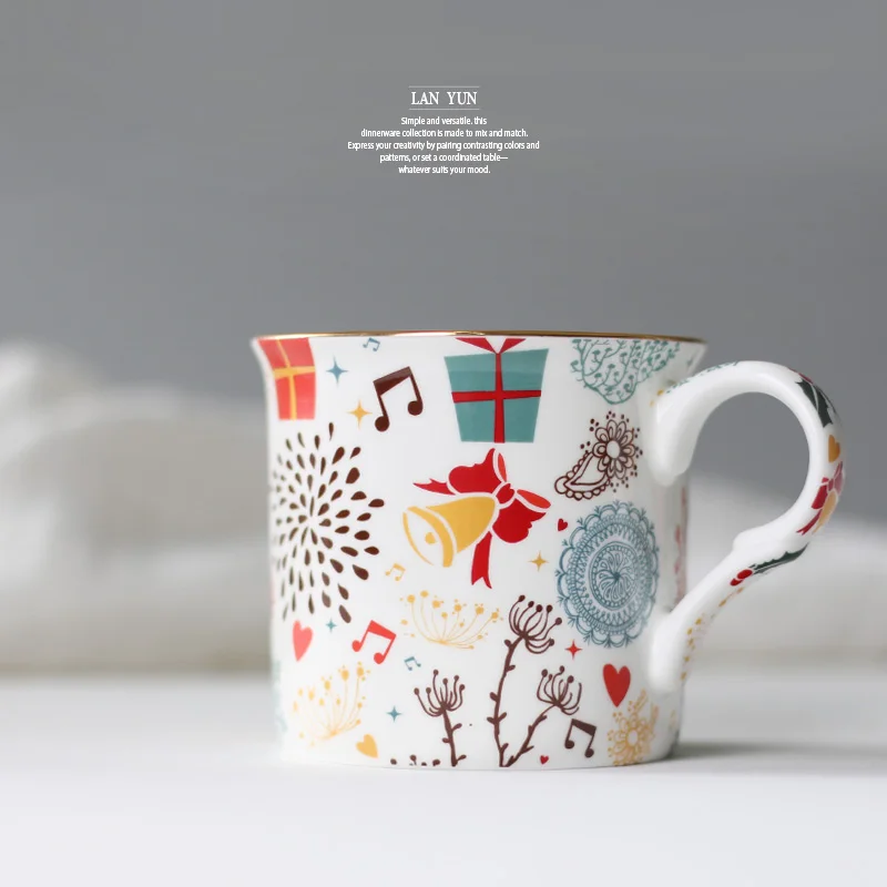 Скандинавские рождественские иллюстрации рождественский подарок, счастливый снеговик кофейная чашка, молочный чай, сказка Рождество