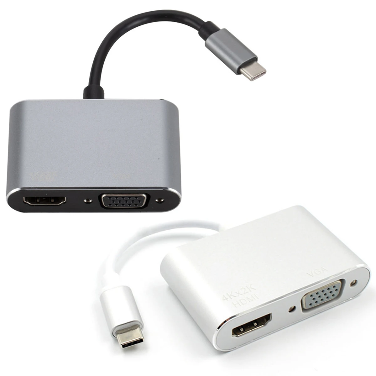 Тип C To VGA HDMI многопортовый адаптер поддерживает 4K концентратор 1080P конвертер для ноутбука офисная Конференция дома