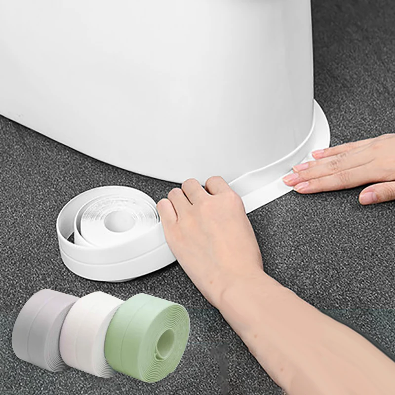 Wall Sticker for Bathroom Tape Sealing Strip Bath Shower Sink Gap Toilet Caulk Tape Waterproof Mildew Strip for Kitchen Stove