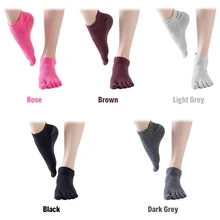 Женские нескользящие носки для йоги с полным носком, силиконовые носки с открытой спиной, Женские Дышащие балетные танцевальные спортивные носки, фитнес, Пилатес, хлопковые носки