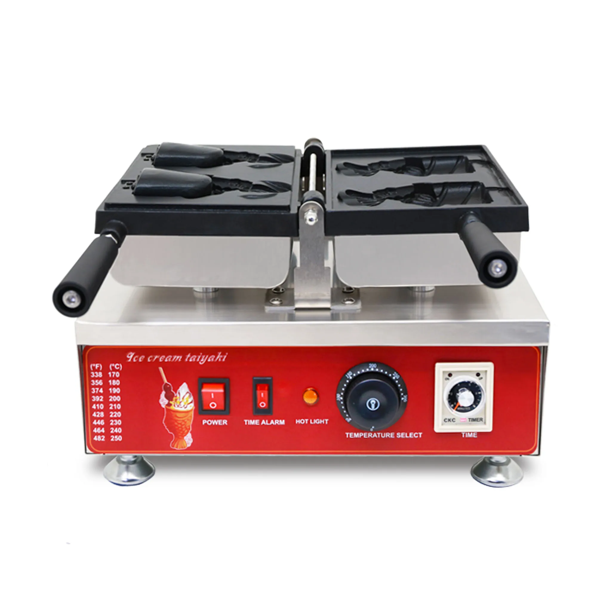 Electric Japanese Openning Mouth Fish Ice Cream Taiyaki Machine Ice Cream Waffle Machine Fish Waffle Maker Oven Snack Machine