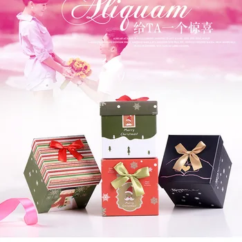 

candy paper packaging flower gift box Christmas apple gift box Xmas Коробка для подарков коробка natal navidad decoraciones