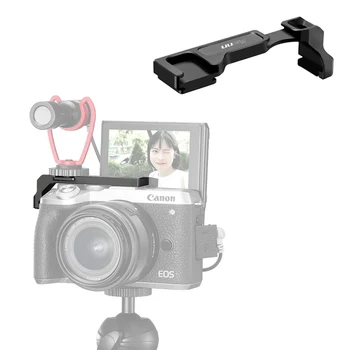 

UURig R038 Double Hot Shoe Extension Bracket For Canon M6 Mark II Microphone Fill Light Quick Release Mount Plate Vlog Holder