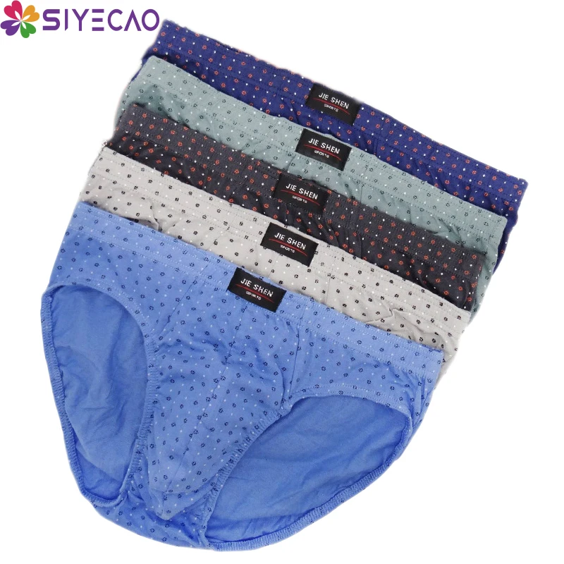 

5Pcs/Lot Large Size 5XL 100% Cotton Mens Briefs Plus Size Soft Men Underwear Panties Men's Breathable Elastic Panties Lingerie