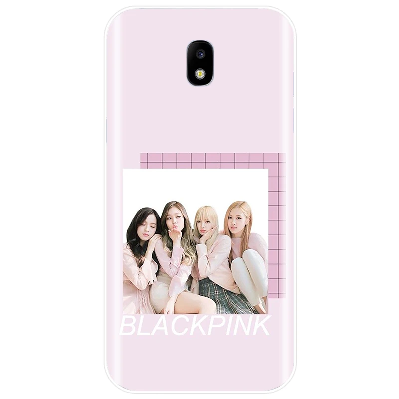 Черный, розовый K-pop, черный, розовый Kpop чехол, мягкий силиконовый TPU чехол для телефона, для samsung Galaxy J3, J4, J5, J6, J8, J5, J7, J5, J7 - Цвет: T19080302-07.jpg