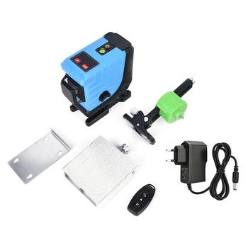 

12Lines Line Level Remote Control 360 degree Green Light High Accuracy Leveling Tool 100-240V(EU Plug)