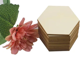 

25pcs Wooden Blank Name Tags Wood Labels Art Craft Pieces Hexagram Slices for Wedding DIY Projects Card Making