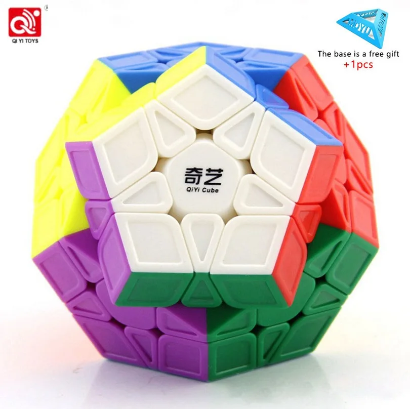 QIYI 3X3 Megaminxeds, магический куб, черный, без наклеек, скорость, профессиональная, 12 Сторон, головоломка, Cubo Magico, развивающие игрушки для детей