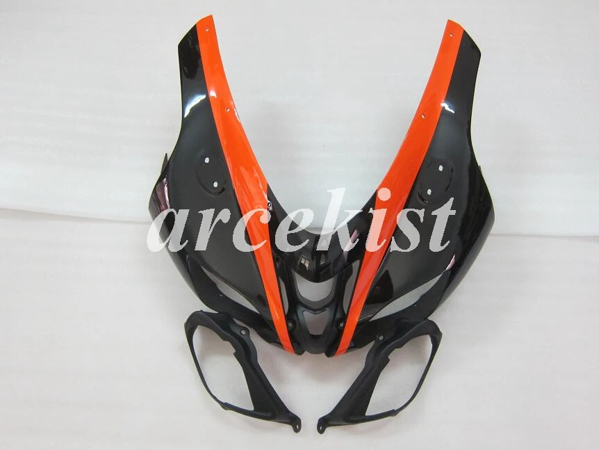 4 подарки ABS Обтекатели комплект подходит для kawasaki Ninja ZX6R 636 2007 2008 07 08 6R bodyкомплект кузова на заказ черный оранжевый Лидер продаж
