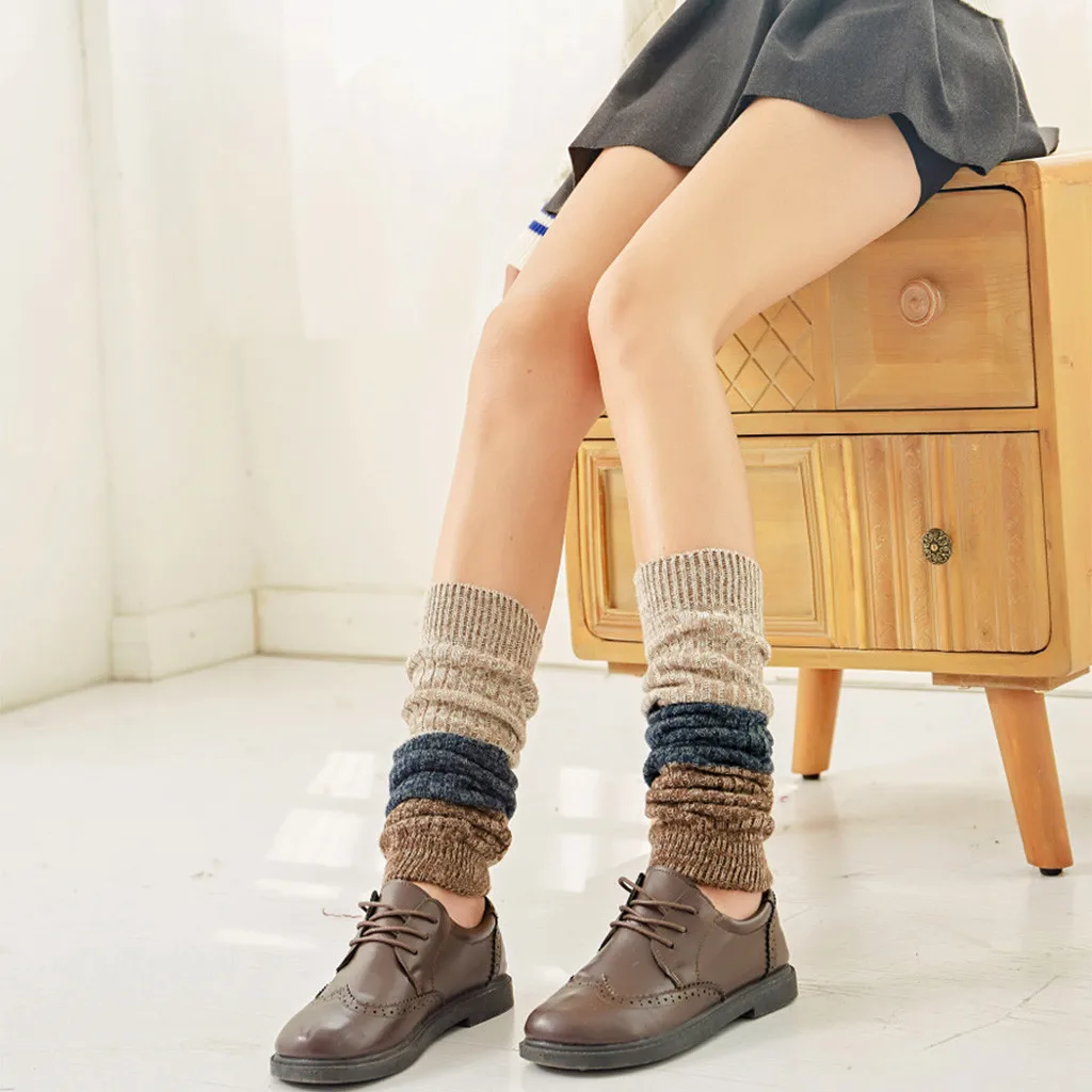 Женские носки, calcetines, для девушек, женщин, до бедра, выше колена, Длинные однотонные чулки, теплые skarpetki