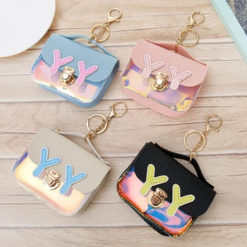 

Women Small Coin Bag Fashion PU Clear Girls Wallet Purses Female Mini Money Key Coin Pouch Kid Christmas Gift