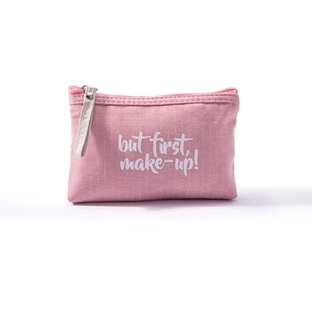 

Lovely New Travel Portable Small Cosmetics Bag Women Zipper Makeup Case Multifunction Canvas organizer Bag