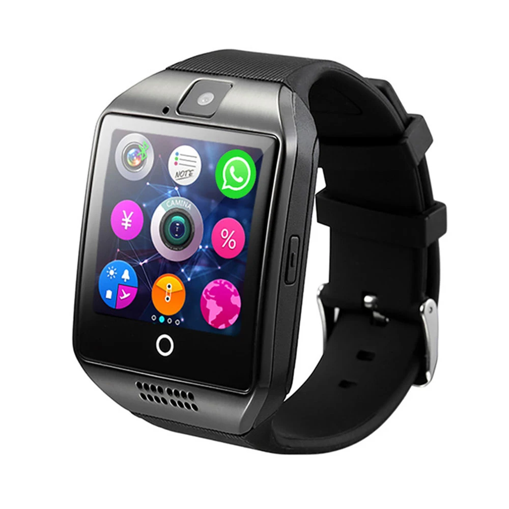 

Bluetooth Smart Watch Q18 With Touch Screen Big Battery Support TF Sim Card Camera for Android Phone Smartwatch
