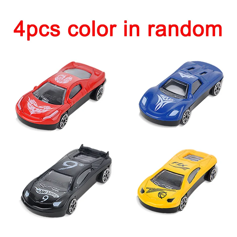4pcs car2 1/24 масштабный контейнер для хранения, грузовик, пластиковые транспортные средства, игрушки с литой под давлением мини-автомобиль, горячие Литые Автомобильные колеса, волшебные треки, машины для детей - Цвет: 4pcs car2