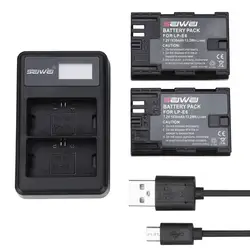 Зарядное устройство для камеры комплект аккумуляторов 2*1830mAh LP-E6 аккумулятор + 2-слотовый ЖК-дисплей зарядное устройство для камеры + USB