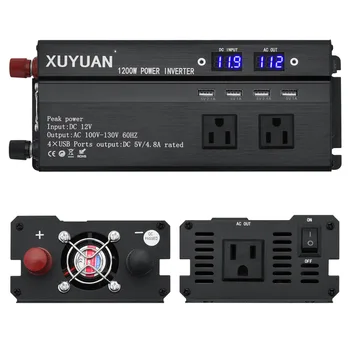

New American standard car inverter 12V to 110V/1200W / with LED display converter car inverter auto parts XZ-12