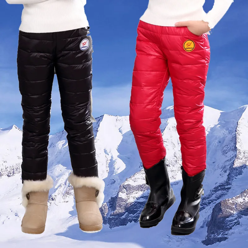 Теплые зимние штаны для девочек; модные штаны с принтом; детские длинные штаны; брюки для малышей; утепленные бархатные штаны