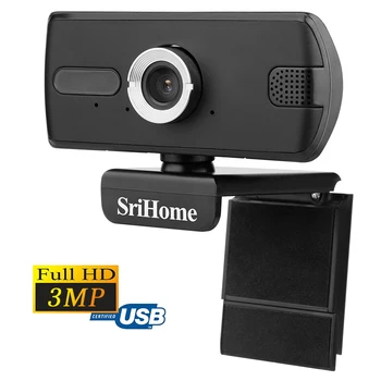 

3Million Pixels HD Webcam USB Computer Camera Manual Focus Web Camera Build in Microphone Video Calling Recording Camera New