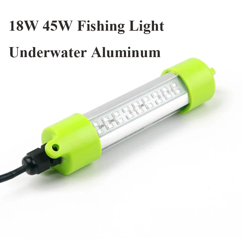 

18W 45W DC 12V IP68 Fishing Light Underwater Aluminum Squid light LED Lures Fish Finder Attracting Bait Submersible Pool Lights