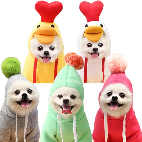 강아지용 따뜻한 겨울 옷, 귀여운 플러시 코트 후드, 강아지 고양이 의상, 프렌치 불독 치와와 애완동물 점프슈트 스웨터 5