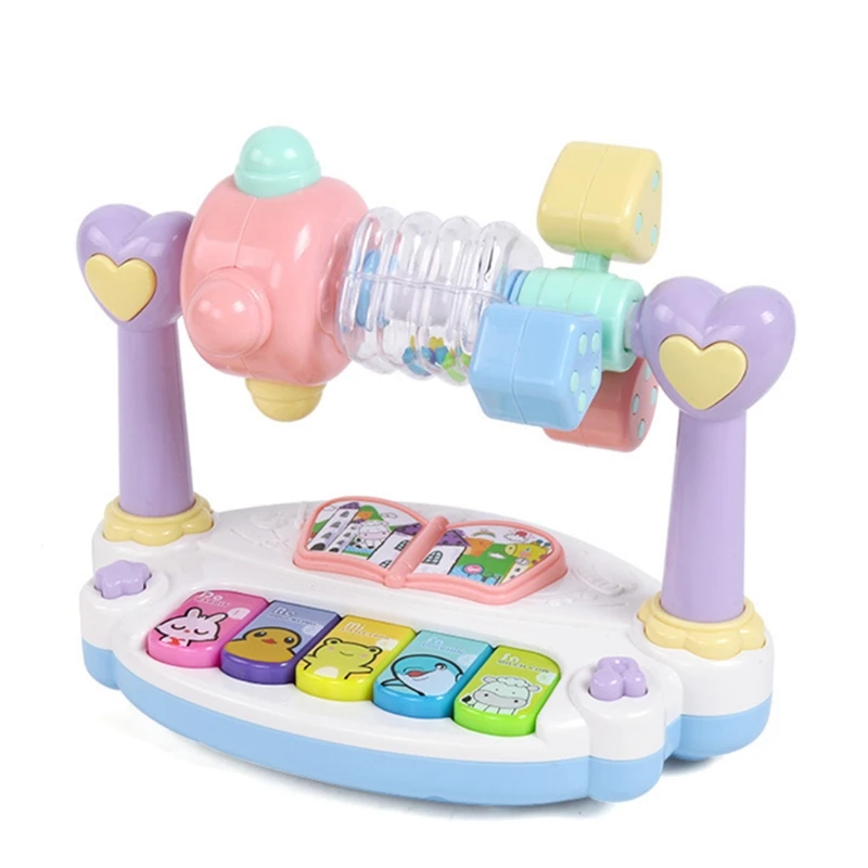 Children's Rotating Puzzle Music Piano Ancient Poems/ Stories/Music/Children's Songs/Three-character Educational Toys | Игрушки и
