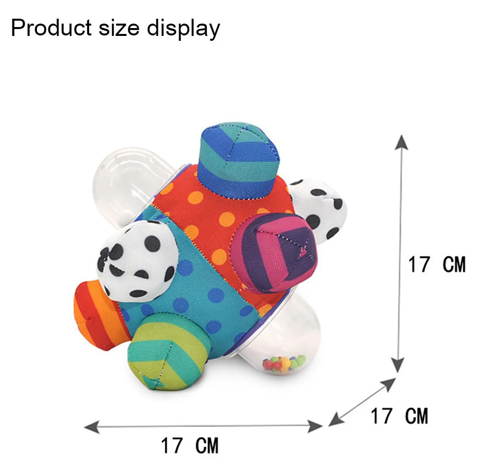 Baby Hand Holding Rattle Ball Tactile Sense Stereo Cloth Ball Toys Best Gift toys for kids up to three year #B