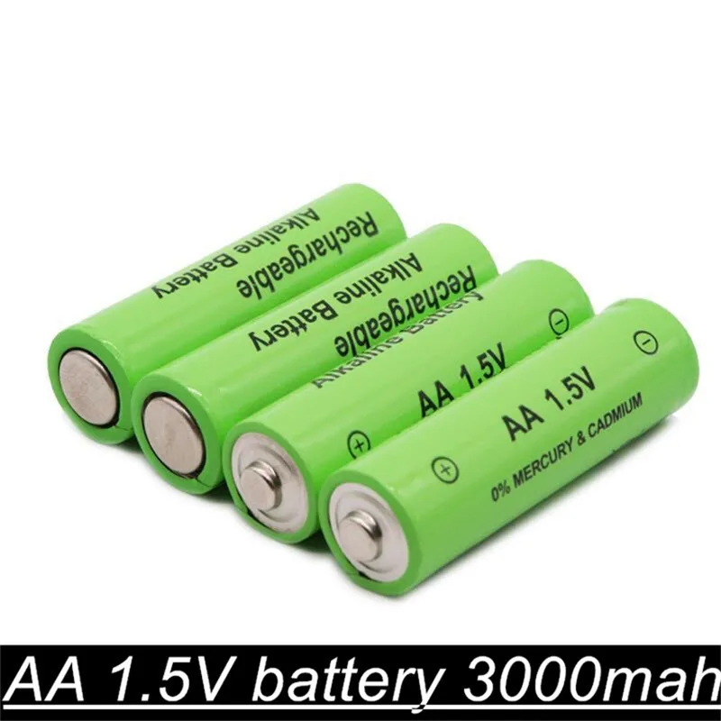 4S8S12 PCS New Brand AA rechargeable battery 3000mAh 1.5V New Alkaline Rechargeable batery for led light toy mp3 Free shipping