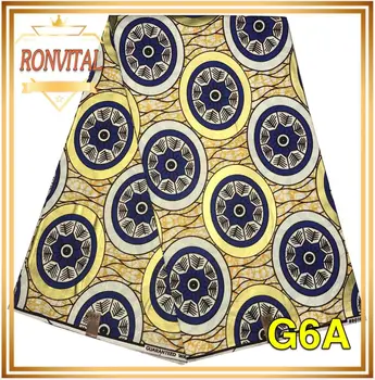 

RONVITAL GOLDEN WAX PRINT FABRIC AFRICA PRINT MATERIAL LADY DRESS DIY WAX FABRIC NIGERIA STYLES 100% COTTON 6YARDS/FREE SHIPPING