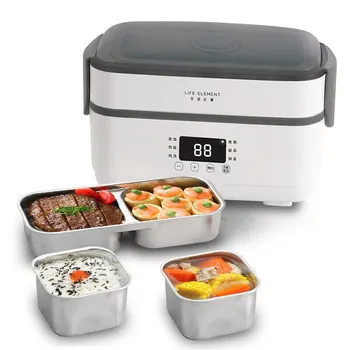 

Electric Lunch Box Food Warmer Small Rice Cooker Automatic Heating Timing Insulation Mini Office Cook Lunch Warmer