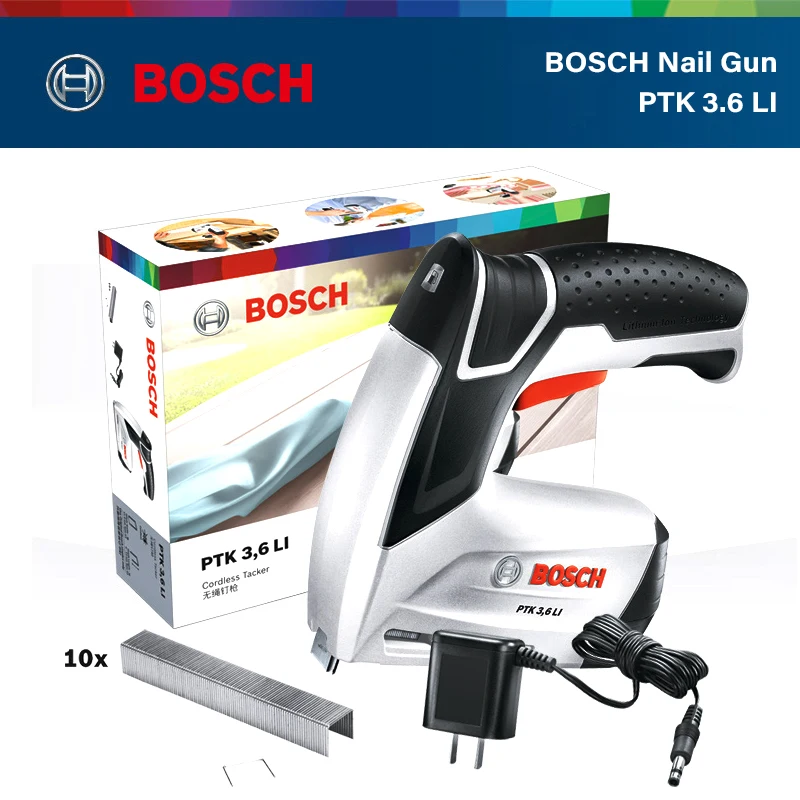 Bosch Electric 3.6V Rechargeable Nail Gun Power Tool Household Multifunctional Small Stapler Bosch Original Nail Gun Power Tool