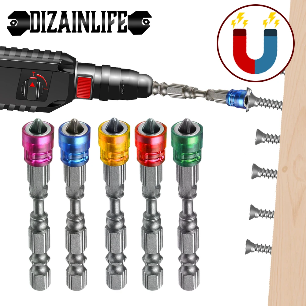 Дрель для шуруповерта DIZAINLIFE 65 мм PH2 Phillips магнитная S2 стальная Крестовая головка