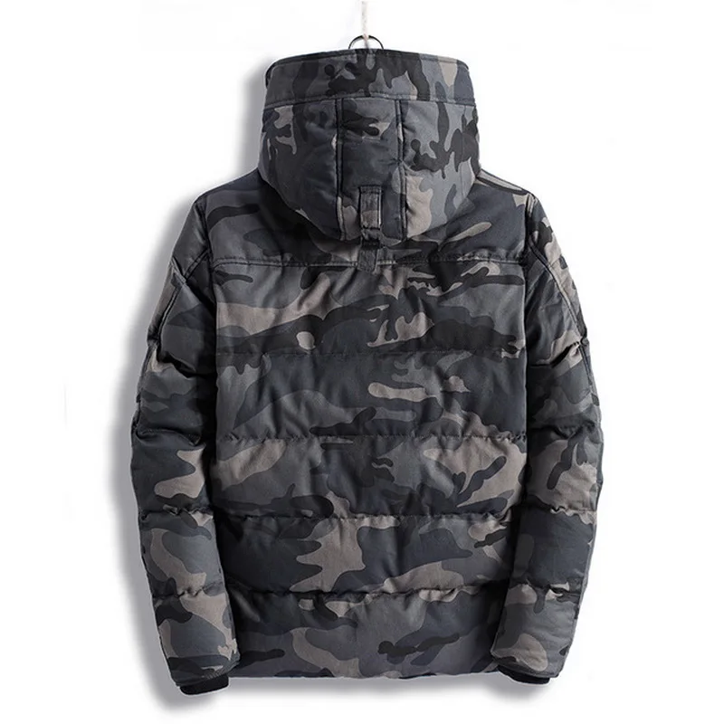 Зимняя куртка с подкладкой размера плюс M-XXXL 4XL, Мужское пальто, одежда, толстая, сохраняющая тепло, военная Камуфляжная парка