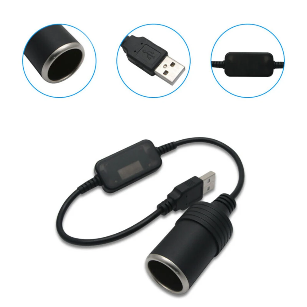USB для питания прикуривателя гнездо зарядного устройства 12V 2A адаптер кабель аксессуары