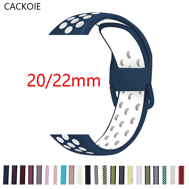 

22mm 20mm Silicone Band for Galaxy Watch 46mm 42mm active 2 Sports Strap for Samsung Gear S3 Frontier/Classic Huawei Watch GT2 e