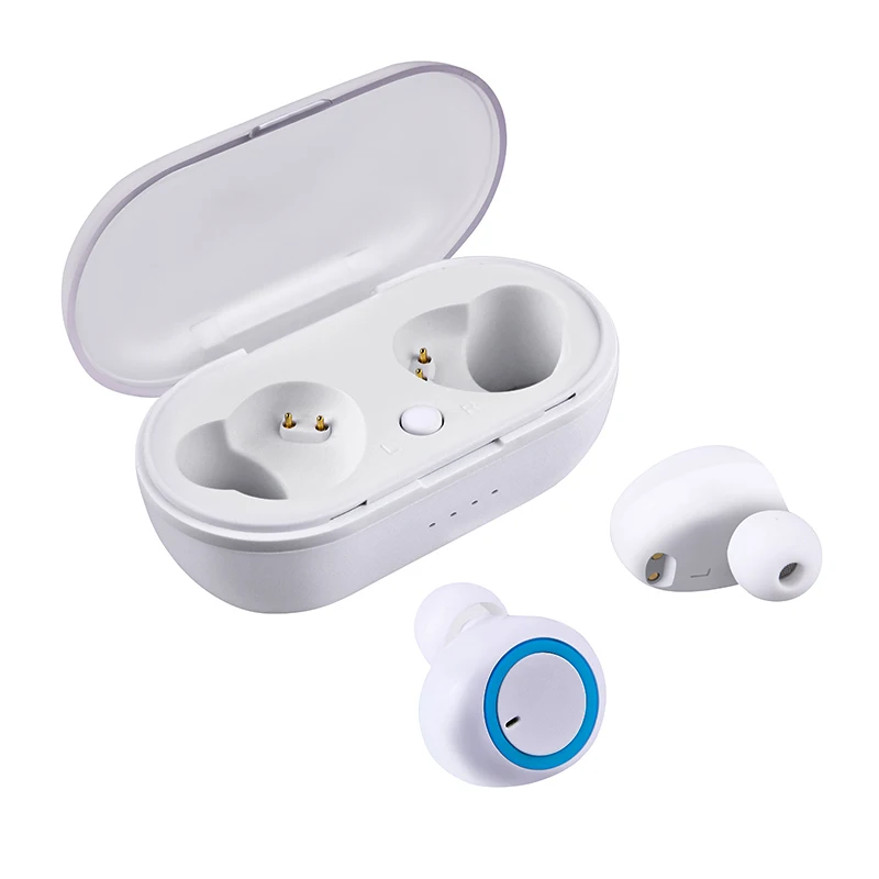 TWS 5,0, беспроводные наушники, Bluetooth наушники, спортивные наушники, гарнитура, гарнитура с зарядным устройством, подходит для всех телефонов - Цвет: K18 White earphones