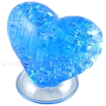

3D Crystal Puzzle Jigsaw Model Souptoy Gadget Love Heart IQ Toy DIY Gift new N1HB