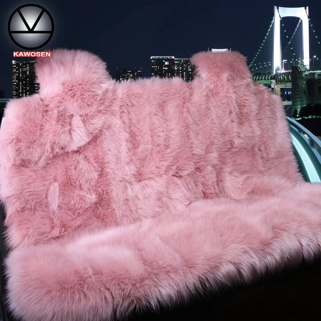 KAWOSEN Faux Fur Warm Car Back Seat Cover Artificial Plush Black Cute Car  Rear Seat Covers Fundas Coche Asiento Universal LFFS02 - AliExpress